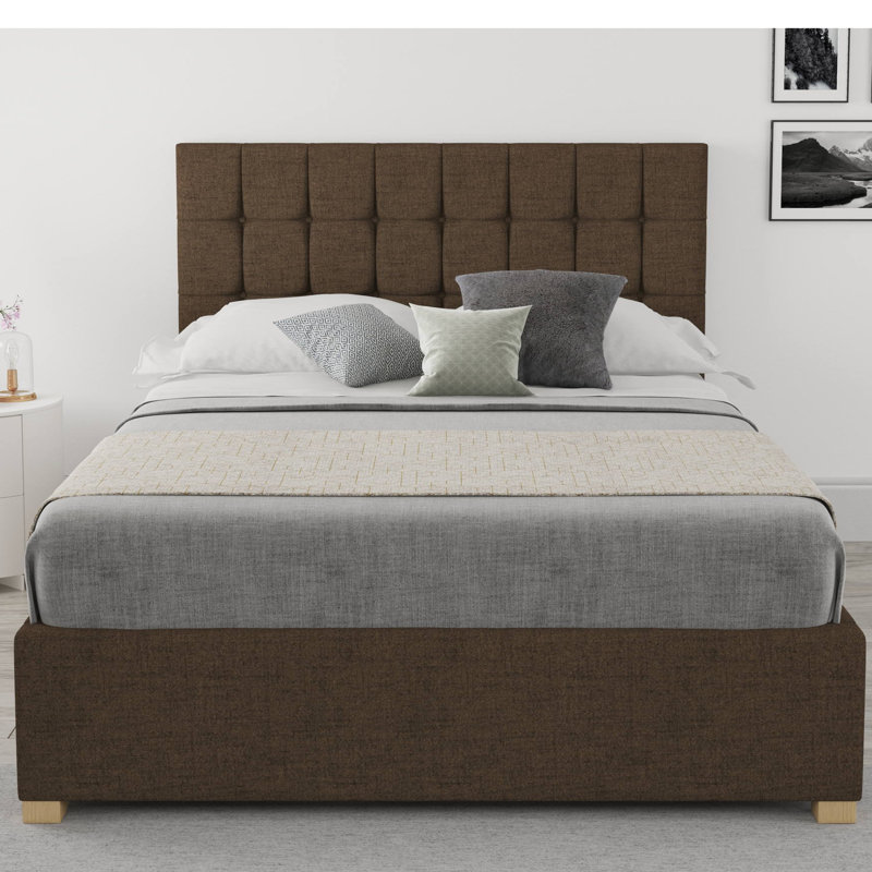 Chevalier Upholstered Ottoman Storage Bed, Super King (6'), Chocolate