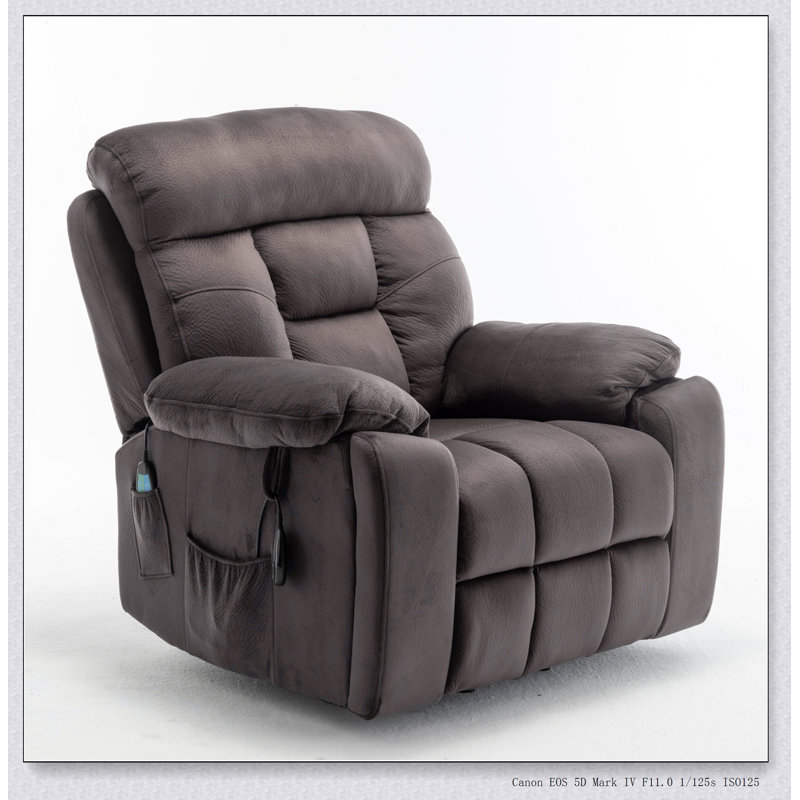 Fauteuil inclinable électrique inclinable électrique, Velours brun foncé