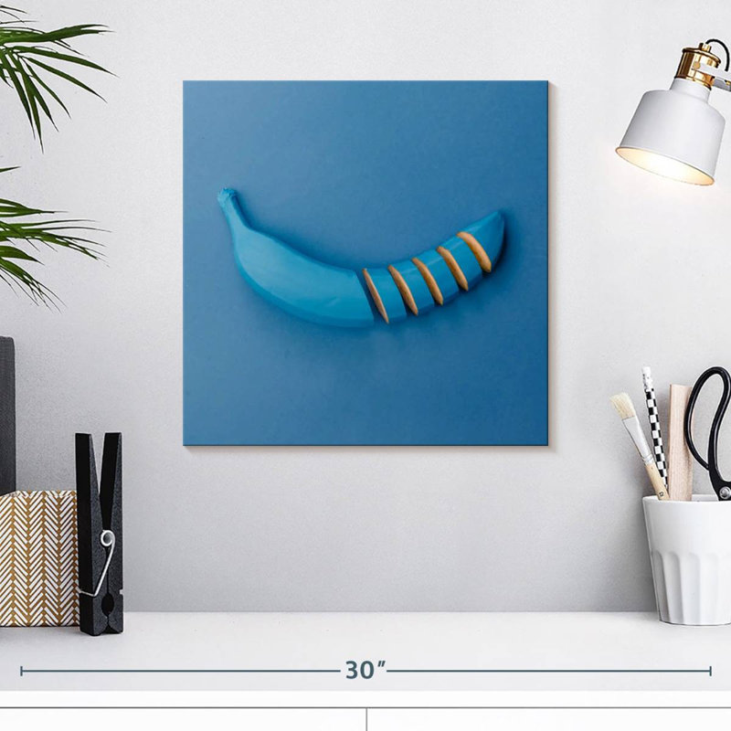 Banane bleue tranchée Yarlin, H 16 po x l 16 po