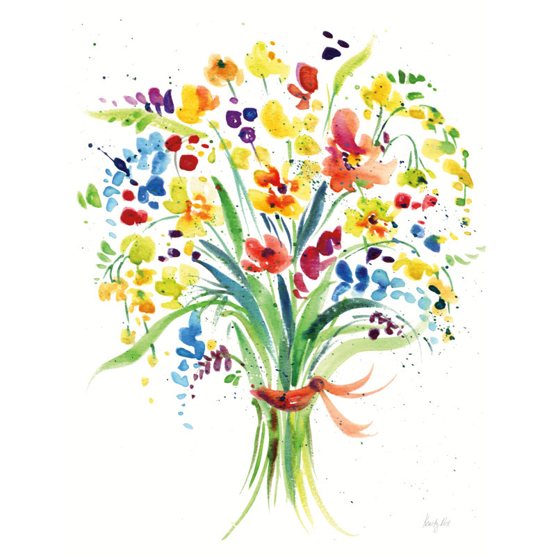 Bouquet de fleurs par Kristy riz, H 40 po x l 30 po