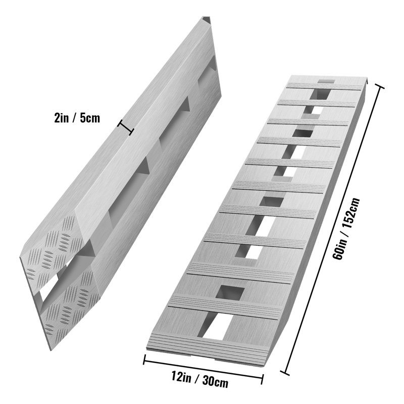 Rampe pour fourgonnettes et VUS VEVOR, H 2 po x l 12 po x L 60 po