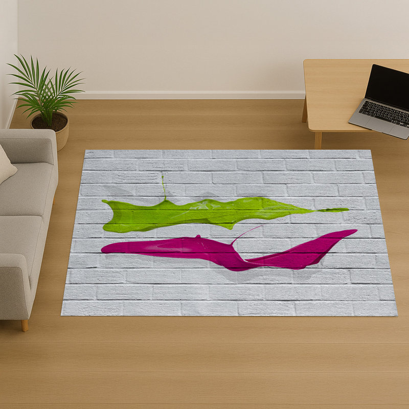 Brick Area Rug, Runner 70 x 140 cm
