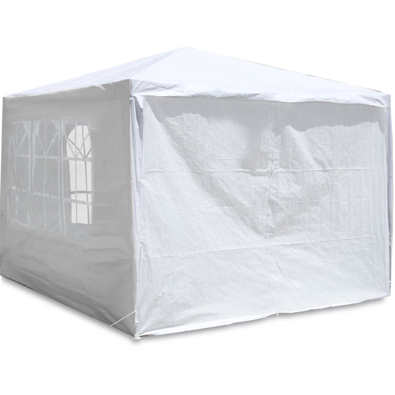 10'X10' Party Tent Outdoor Heavy Duty Gazebo Wedding Canopy + 4 Removable Walls, White
