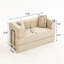 Canapé-lit modulaire double en mousse compressée avec plusieurs options de disposition, comprenant 2 coussins, tissu velours côtelé doux, polyvalent pour le salon, la chambre à coucher, un appartement et plus encore. Dimensions: 76,38 po x 35,04 po-805499019