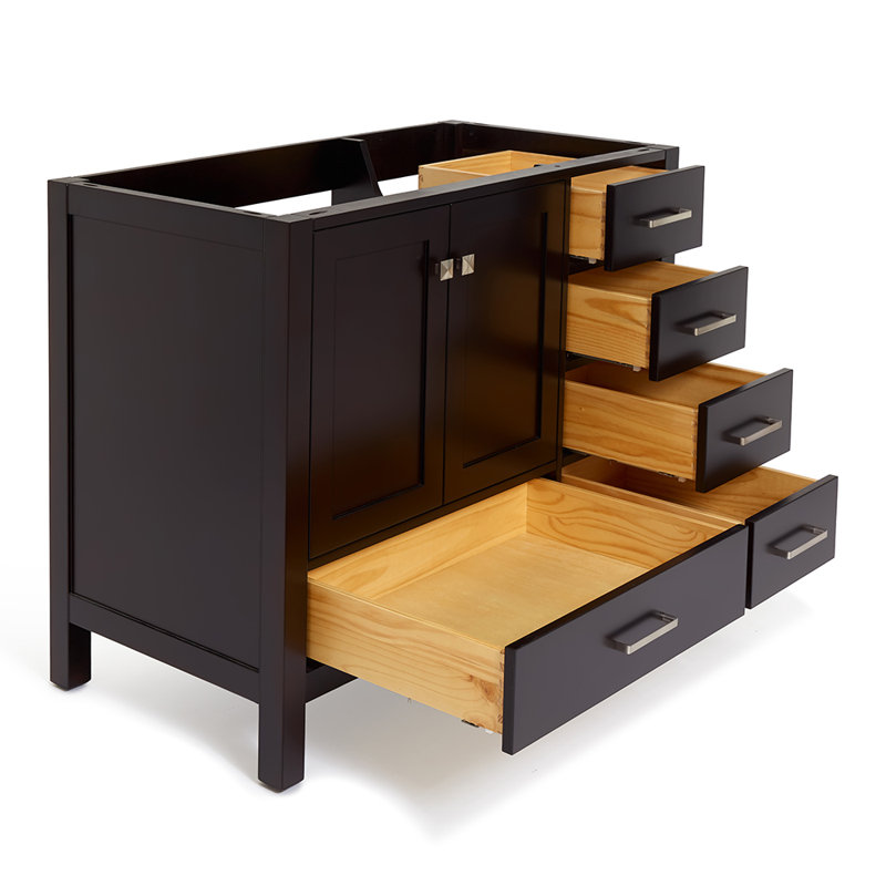 Cambridge 42'' W Single Bathroom Vanity Base, Espresso