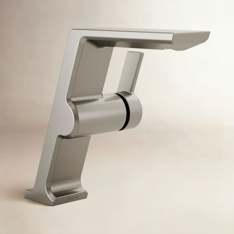 Robinet de salle de bain pivotant à un trou avec assemblage de drain et technologie d'étanchéité DIAMOND ™, Inoxydable
