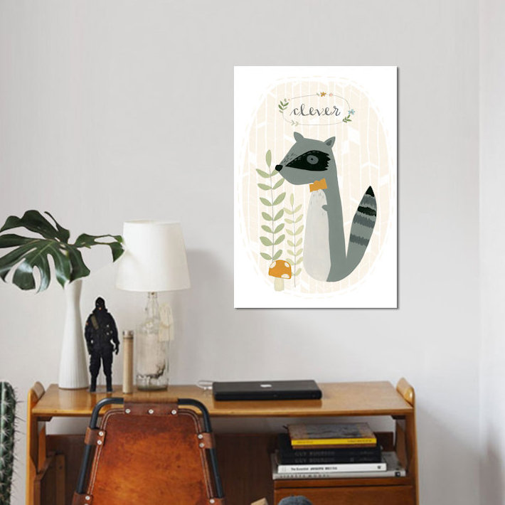 «Quirky forest III», reproduction d'impression sur toile tendue, H 12 po x l 8 po x P 0,75 po, Toile tendue, Pas de tapis