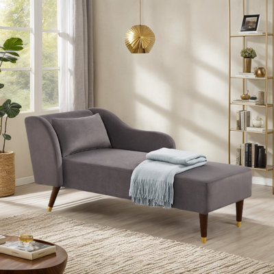 Chaise longue en velours Dunwall