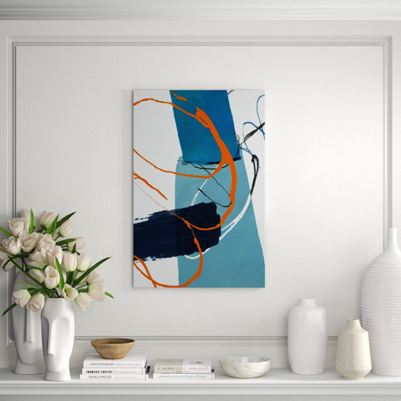 Persimmon Thought Print by Mari Urasawa, 70" H x 47" W x 1.5" D, Glass Coat