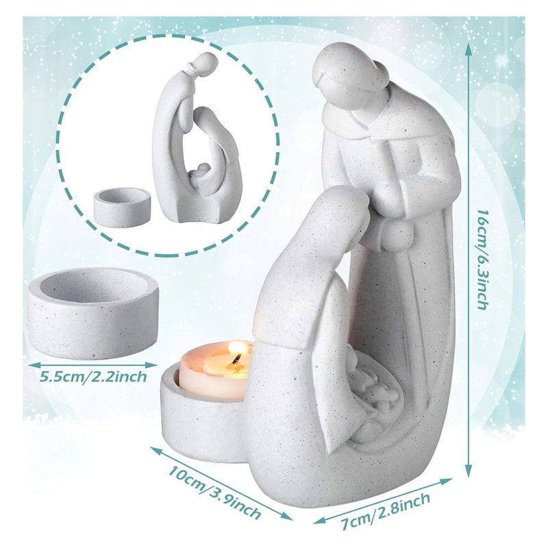 Figurine de Noël porte-bougie de Noël