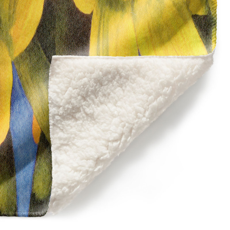 Couverture jonquilles, 68 po x 80 po