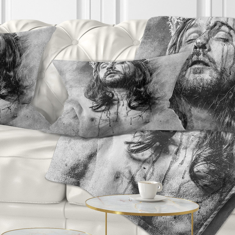 Coussin Jésus, Rectangulaire, 12 po x 20 po