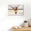 «Longhorn Summer Desert Journey Glam Western Nature», art mural sur toile, 12 po x 18 po, blanc