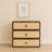 Solid Wood Nightstand  End Table Bedside Table With 3 Rotating Drawers