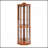 Exquisite Lighted Corner Cabinet With Adjustable Shelves And Carved Decoration-1067051865