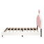 Lit simple tapissier Princess avec tête de lit en forme de couronne-1211653088