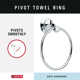 Linden™ Wall Mount Round Closed Towel Ring Bath Hardware Accessory