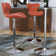 Carty Swivel Upholstered Adjustable Height Counter Stool