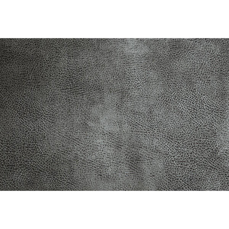 Repose-pieds capitonné en similicuir respirant gris antique