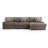 3 - Piece Upholstered Light Brown Faux Rabbit Fur Flannel Modular Sectional Sofa with Armrests & Throw Pillows-1817654549