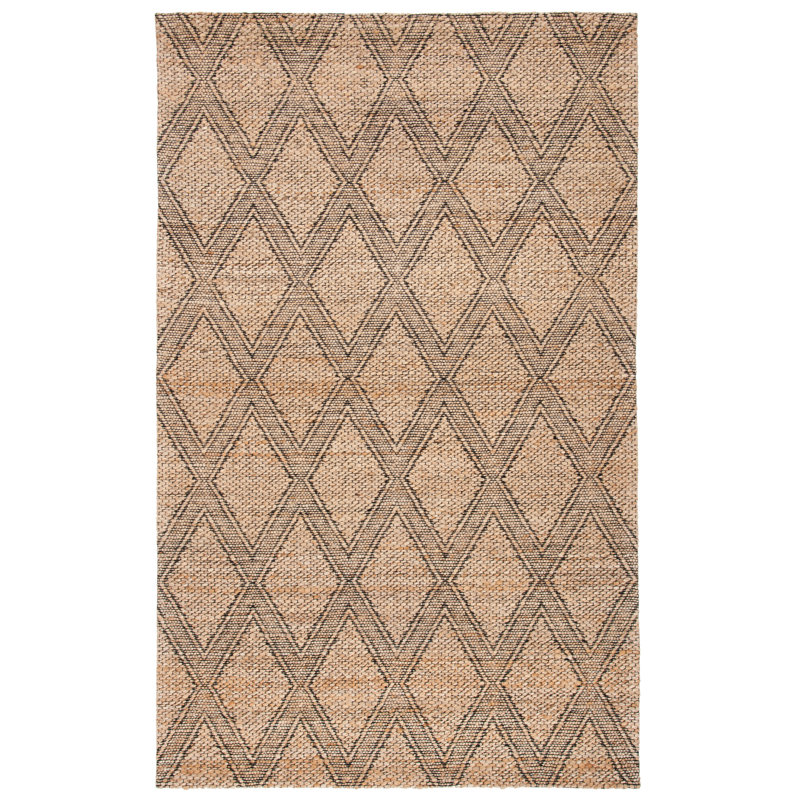 Tapis naturel / noir Ilenna, Rectangle 8 pi x 10 pi