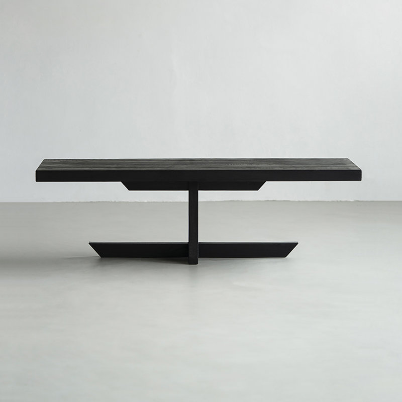 Table basse simple Wabi-sabi, H 15,7 po x L 31,5 po x l 15,7 po
