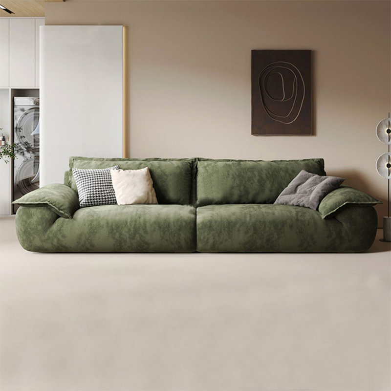 Coussin modulaire en polyester vert, H 33,46 po x l 102,36 po x P 39,37 po, 3