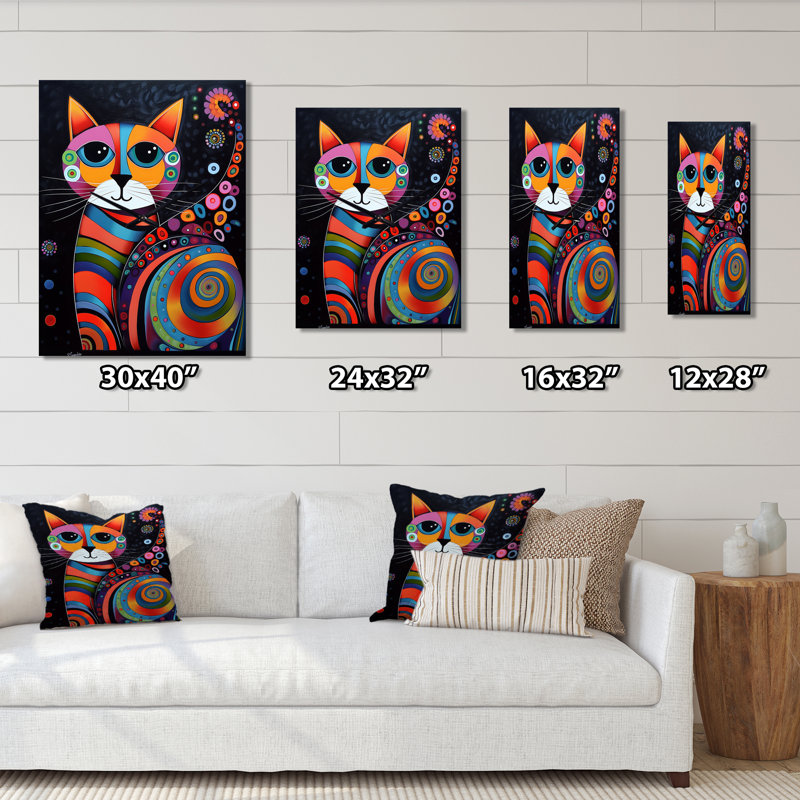 Horloge murale chat surdimensionnée, Moyen