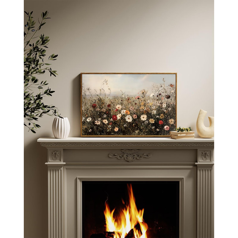 Retro Floral Botanical Framed Wall Art
