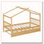 Lit en bois avec lit gigogne simple-121788100