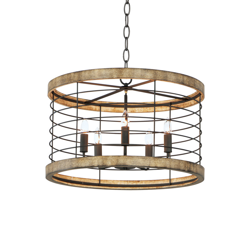 Lustre tambour 5 lumières Annica