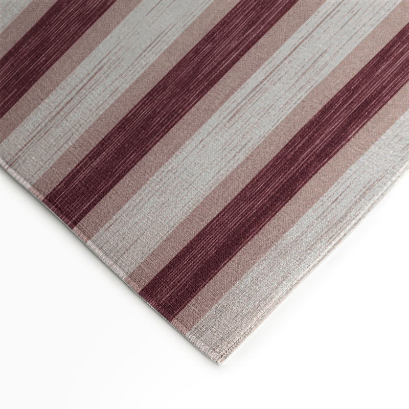 Tapis intérieur / extérieur gris HorizontalStripes, Rectangle 5 pi x 7 pi