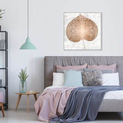 «Cercis Copper Leaf», reproduction d'art moderne sur toile en bronze moderne Cercis Tree pour salon