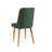 Modern 6-Piece Dining Table & Chairs Set, Atlantic Pine & White/Green | 100% Melamine Coated Particle Board, Table: 47.2 x 30.3 x 29.5 in | 4 Chairs: 18.5 x 35.4 in | Metal Frame, Linen Foam Cushions, Scandinavian Design-1897108737-1897108750-1897108747