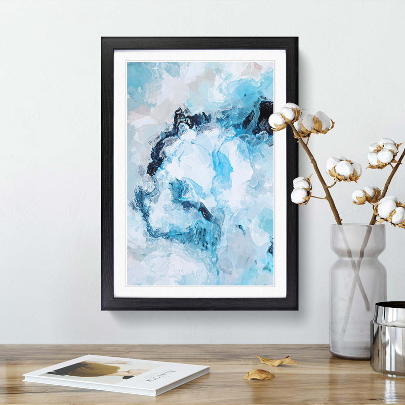 Reflecting on the Love in Abstract - Picture Frame Graphic Art Print, Black Framed, 87cm H x 62cm W x 2cm D