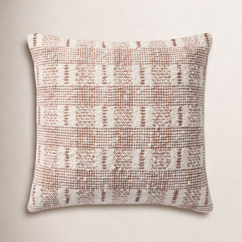 Coussin décoratif Loloi, Housse de coussin seulement - sans coussin, Ivoire / rouille géométrique
