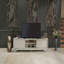 Meuble télé Mid-Century 2 portes coulissantes 2 tablettes et meuble télé 67 po