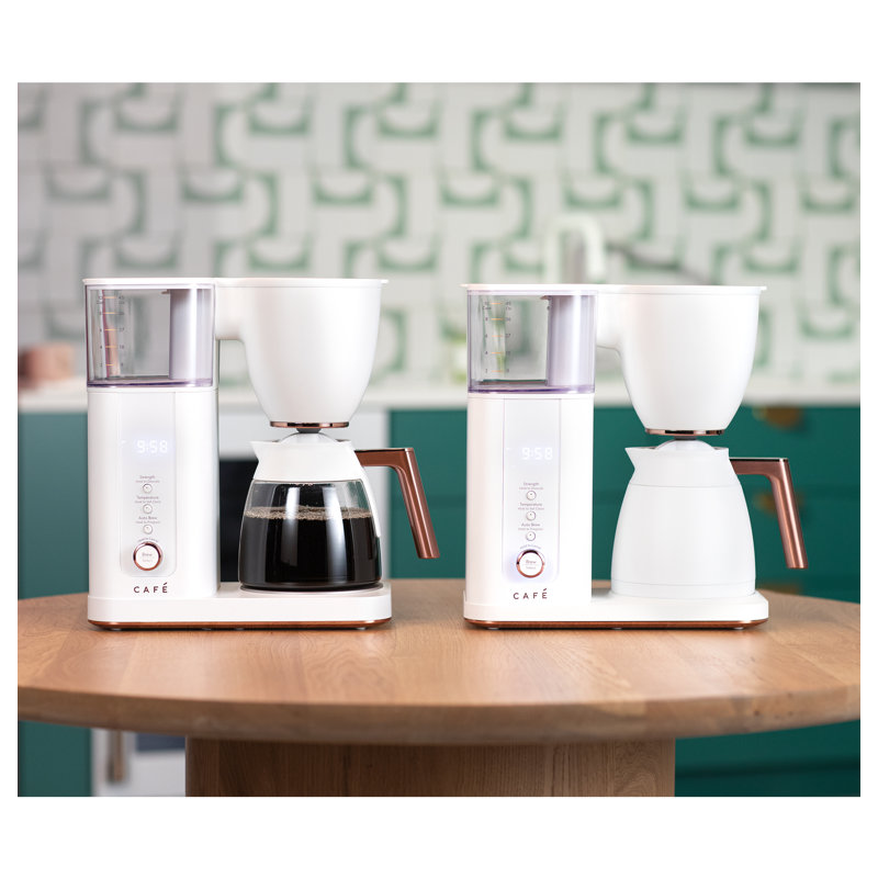 Café 10-Cup Specialty Drip Coffee Maker with Glass Carafe, Matte White