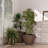 Three-piece Set Of Flower Pots With Checkered Pattern-1965979594