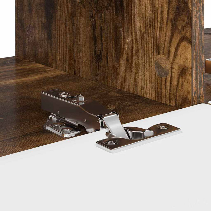 Unfinished TV Stand, 29.5cm H x 78.5cm L x 31cm W, Smoked Oak