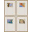 "Ensemble de quatre décorations murales encadrées dorées", ensemble de 4 pièces HomeRoots