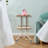 15.75" 2 Tier Tray Cart Trolley Collapsible Utility Cart Salon Storage Stand With Wheels