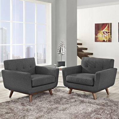 Carson Carrington Sigtuna Mid-century Modern Sloping Armchairs