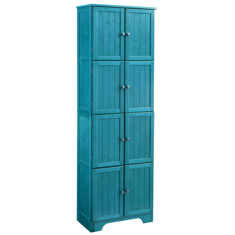 24″ W X 72″ H Freestanding Bathroom Cabinet, Blue