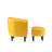 Anges Faux Leather Barrel Chair with Ottoman-954205181