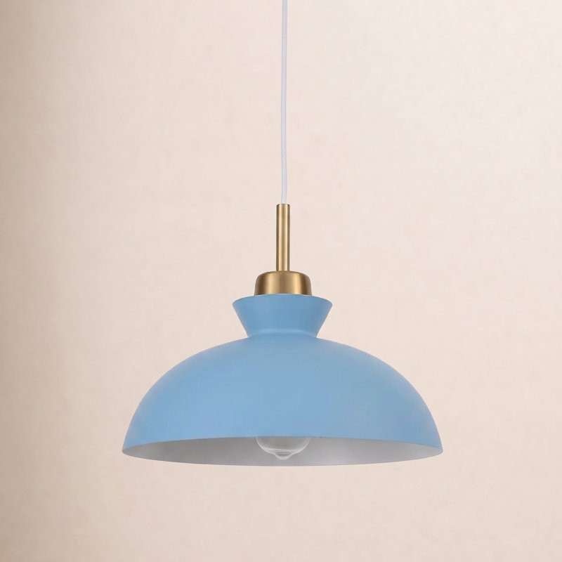 Gibran 1 - Light Green Single Pendant, Sky Blue