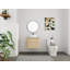 Meuble-lavabo mural 23 5/8 po - 5 options de lavabo couleur, armoire en bois clair et plateau en pierre reconstituée (type A)-721984137