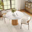 Table de salle à manger moderne en pierre frittée moderne avec chaises de cuisine en cuir PU pour 2/4/6-1833356792-1833356796-1833356798