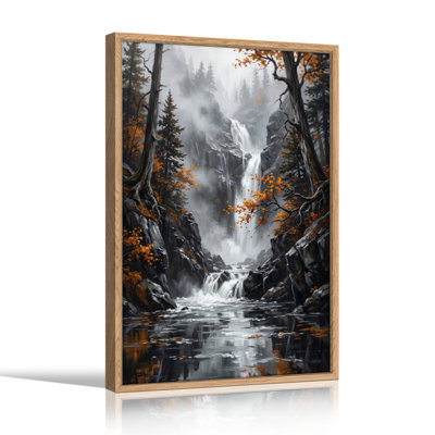 Ensemble de 1 tableau sur toile Forêt brumeuse