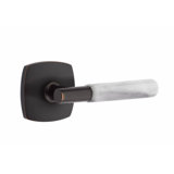Select Round Passage (Hall & Closet) Door Lever with Square Rosette